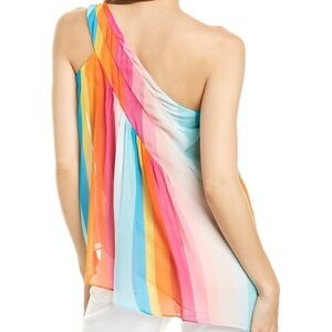 Trina Turk  One-Shoulder Silk Top